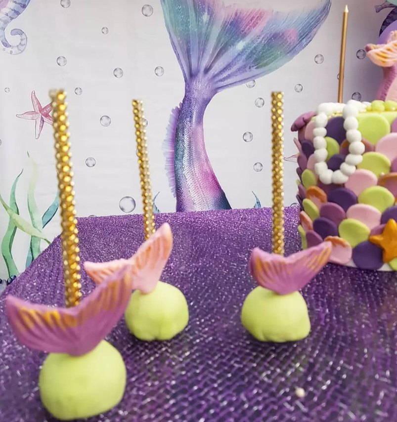 Pastel Mor Deniz Kızı Temalı Parti Süsleri ve Kostüm - Görsel 2