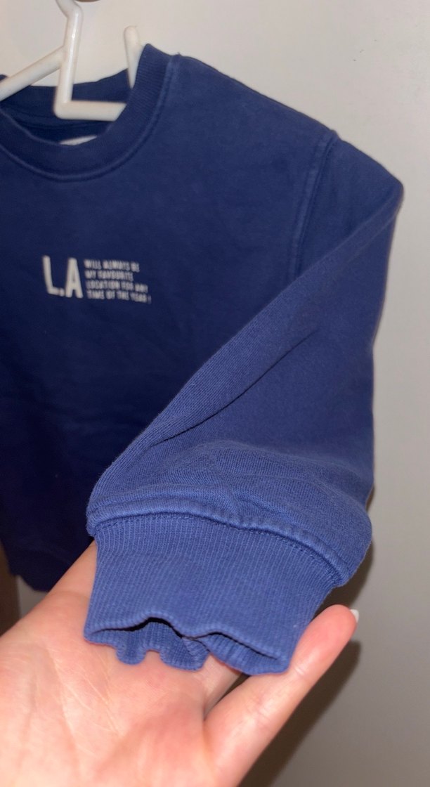 Lacivert Erkek Çocuk Denim Sweatshirt - Görsel 4