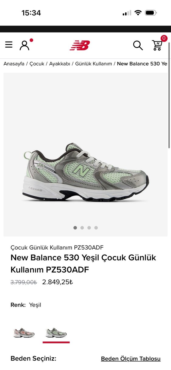 Gri erkek çocuk spor ayakkabısı - Görsel 2