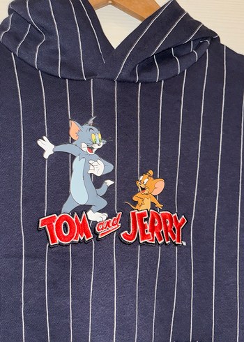 Tom ve Jerry Baskılı Kapüşonlu Erkek Sweatshirt - Görsel 2