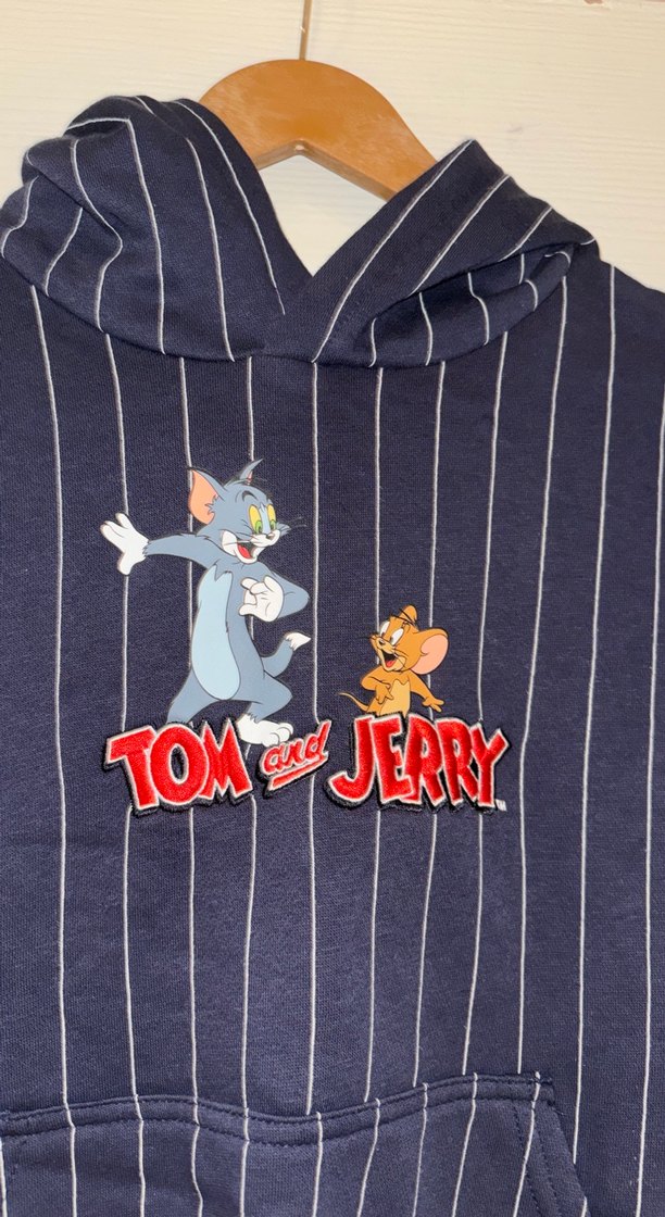 Tom ve Jerry Baskılı Kapüşonlu Erkek Sweatshirt - Görsel 2