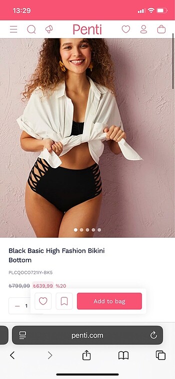 Siyah bikini altı