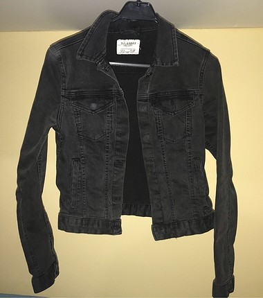 Pull&Bear Kadın Siyah Kot Ceket