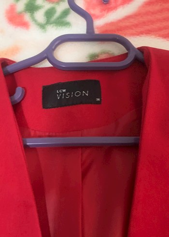 Kırmızı Kısa Mini Kadın Blazer - Görsel 2