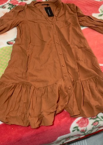 Kadın Kahverengi Uzun Kollu Bohem Elbise - Görsel 2