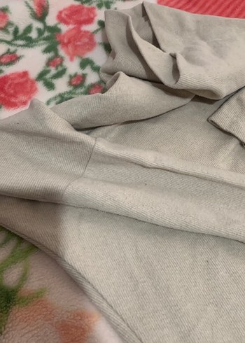 Gri Kadın Uzun Kollu Boğazlı Keten takım - Görsel 4