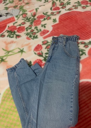 Düğmeli Midi Denim Kadın Pantolon - Görsel 4