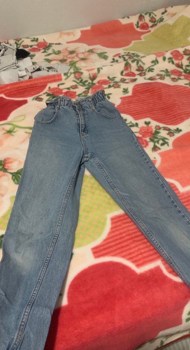 Düğmeli Midi Denim Kadın Pantolon - Görsel 3