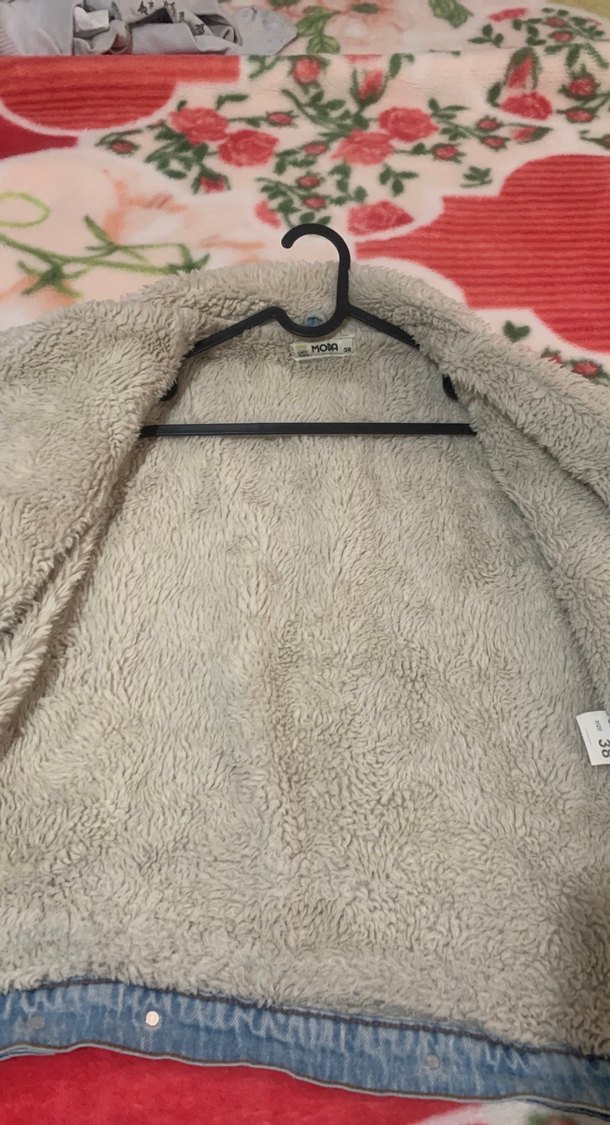 Düğmeli Mavi Kadın Denim Ceket - Görsel 3