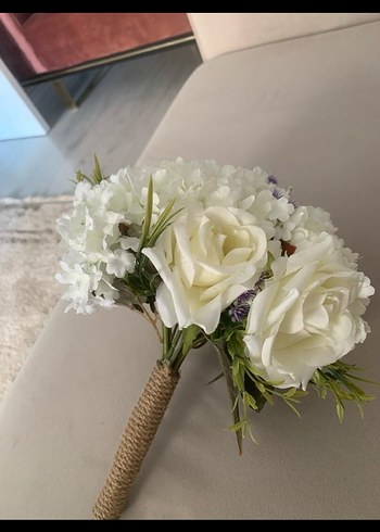 Dantel Detaylı Beyaz Gelin Buketi - Görsel 3