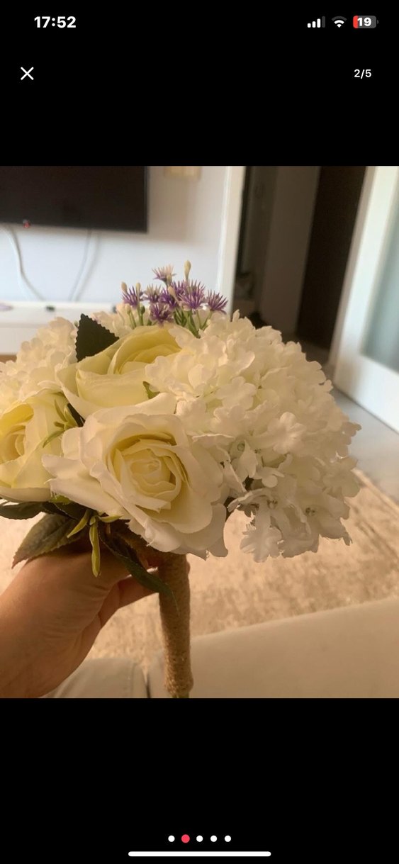 Dantel Detaylı Beyaz Gelin Buketi - Görsel 2