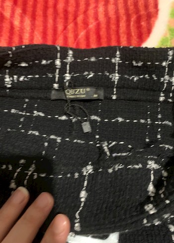 Kemerli Siyah Mini Etek - Görsel 3