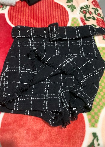 Kemerli Siyah Mini Etek - Görsel 2