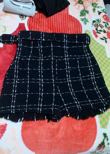 Kemerli Siyah Mini Etek - Görsel 4