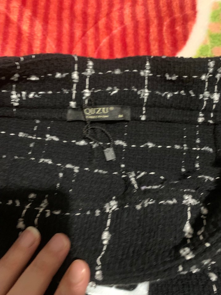 Kemerli Siyah Mini Etek - Görsel 3