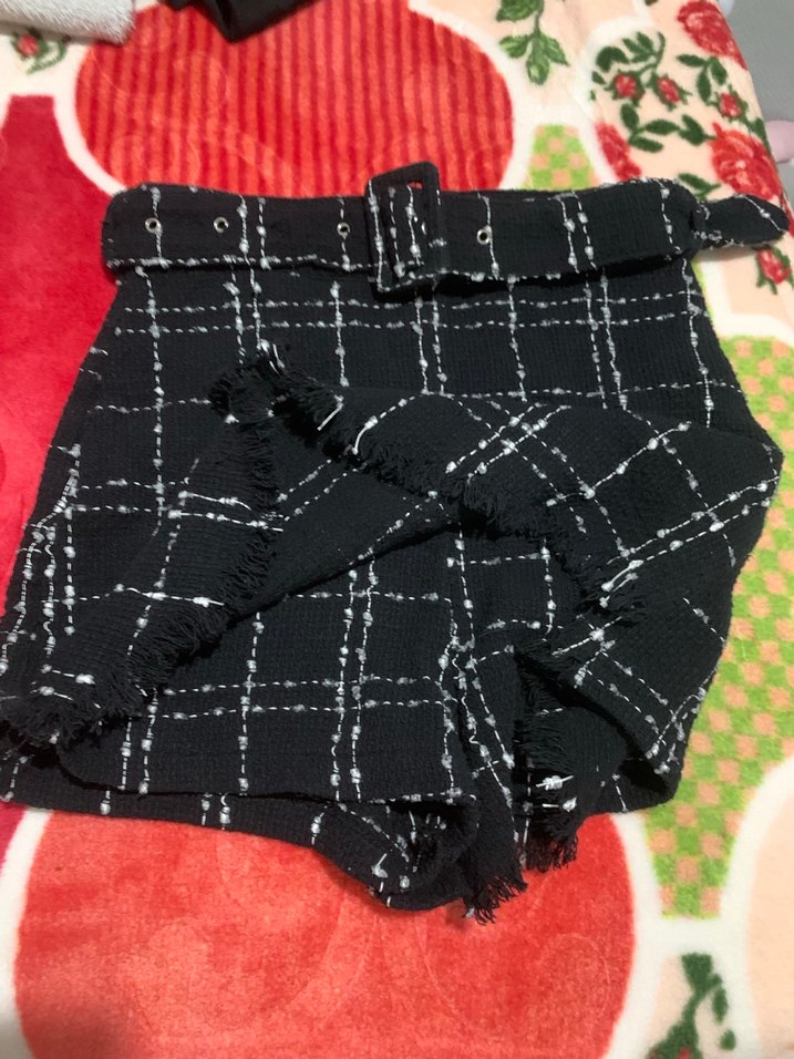 Kemerli Siyah Mini Etek - Görsel 2