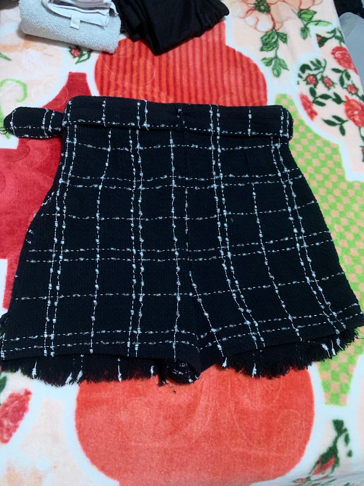 Kemerli Siyah Mini Etek - Görsel 4