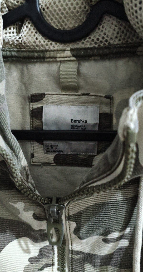 Kapüşonlu Gri Kamuflaj Kadın Ceket - Görsel 2