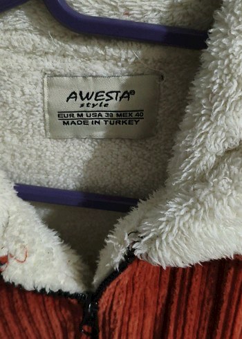 Düğmeli, Yakalı Kadın Kadife Ceket - Görsel 2