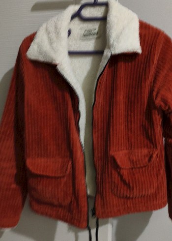 Düğmeli, Yakalı Kadın Kadife Ceket - Görsel 5