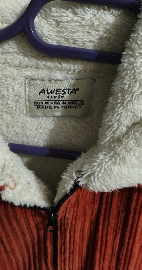 Düğmeli, Yakalı Kadın Kadife Ceket - Görsel 2