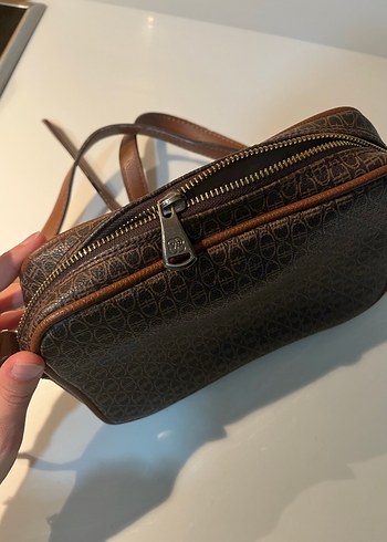 Kahverengi Deri Kadın Omuz Çantası - Görsel 3