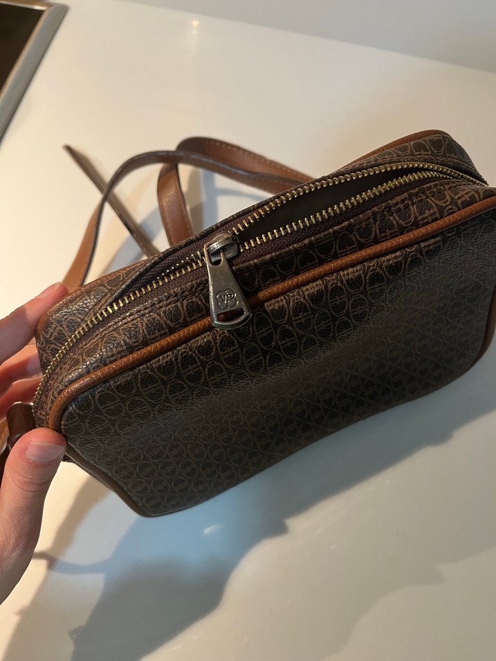 Kahverengi Deri Kadın Omuz Çantası - Görsel 3