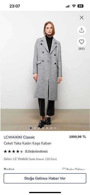 LC Waikiki Kaşe Kaban