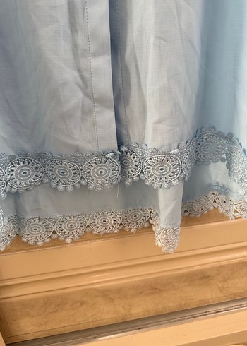 Nakışlı Mavi bebe mavisi gömlek uzun - Görsel 2