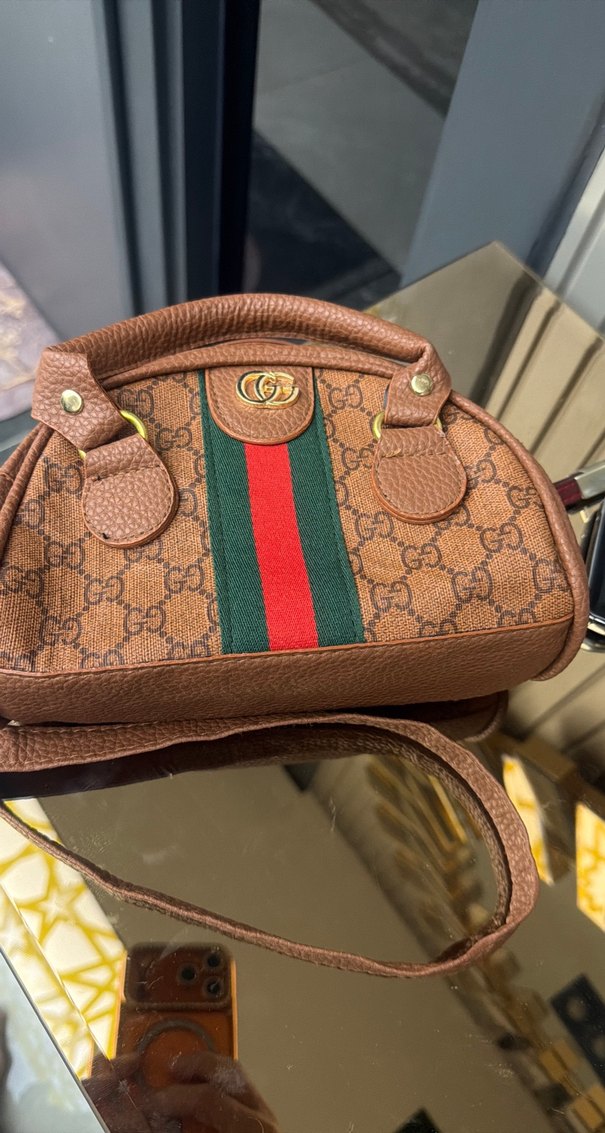 Kahverengi Deri Küçük El Çantası - Görsel 3