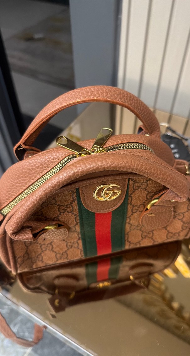 Kahverengi Deri Küçük El Çantası - Görsel 2