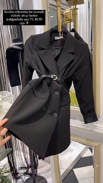 38 Beden Siyah blazer ceket