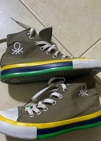 Kadın Yeşil Spor Ayakkabı Velcro Detaylı - Görsel 4