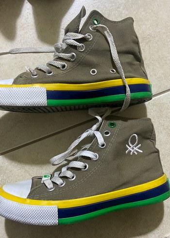 Kadın Yeşil Spor Ayakkabı Velcro Detaylı - Görsel 3