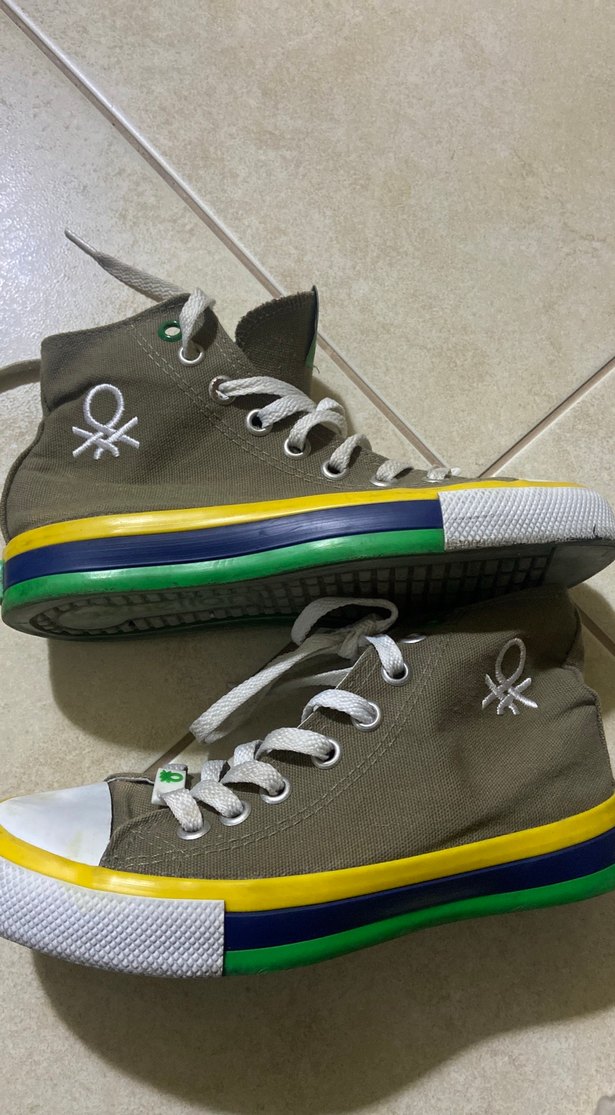 Kadın Yeşil Spor Ayakkabı Velcro Detaylı - Görsel 4