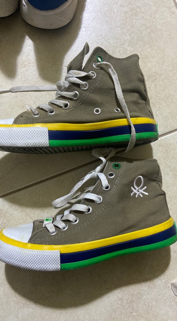 Kadın Yeşil Spor Ayakkabı Velcro Detaylı - Görsel 3