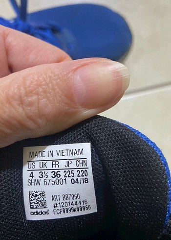 Erkek Çocuk Adidas Bağcıklı Mavi Spor Ayakkabı Adidas orijinal - Görsel 4