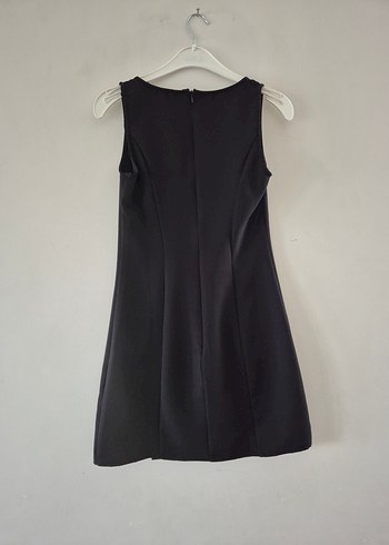 Siyah Mini Yırtmaçlı Elbise Sıfır Ürün "L" beden - Görsel 4