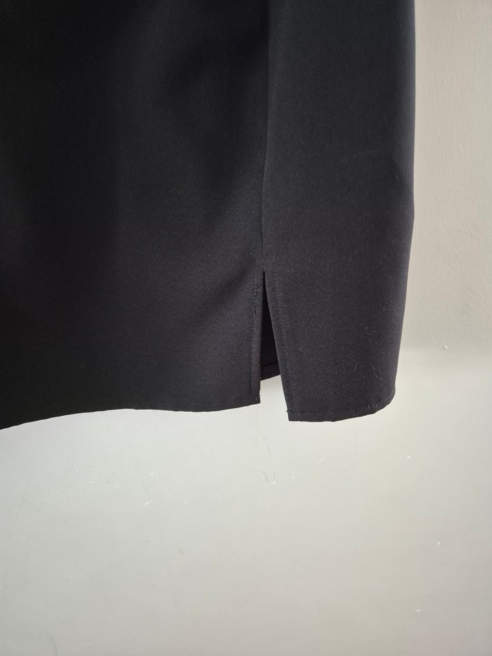 Siyah Mini Yırtmaçlı Elbise Sıfır Ürün "L" beden - Görsel 2