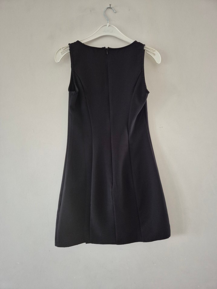 Siyah Mini Yırtmaçlı Elbise Sıfır Ürün "L" beden - Görsel 4