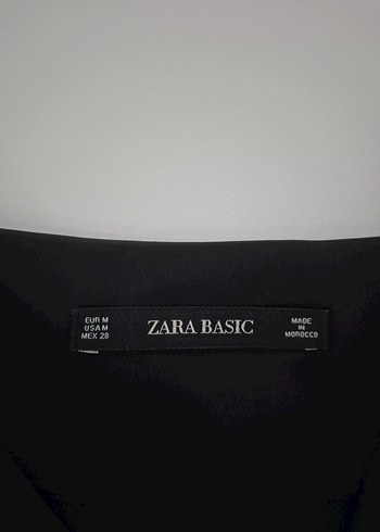 Zara saten elbise siyah renk M beden yırtmaç deyalı sıfır ürün - Görsel 5