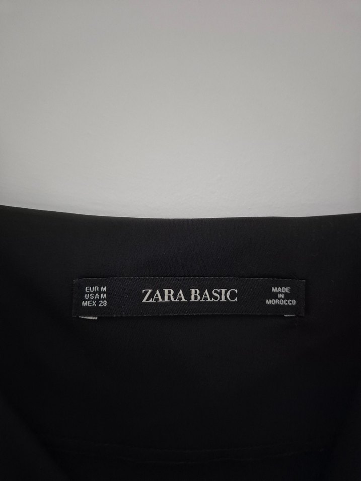 Zara saten elbise siyah renk M beden yırtmaç deyalı sıfır ürün - Görsel 5