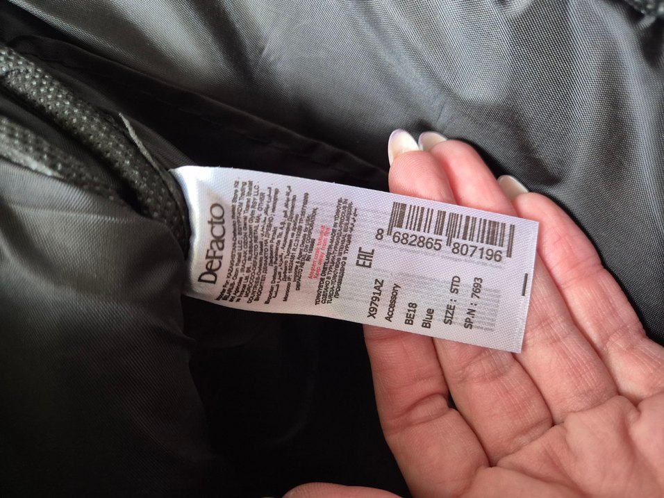 Defacto Mavi kapiton laptop çantası sıfır ürün hiç kullanılmadı. - Görsel 4