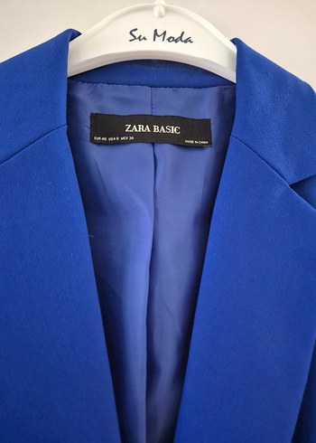 Zara Basıc Mavi Blazer Ceket Sıfır Ürün Kullanılmadı - Görsel 2