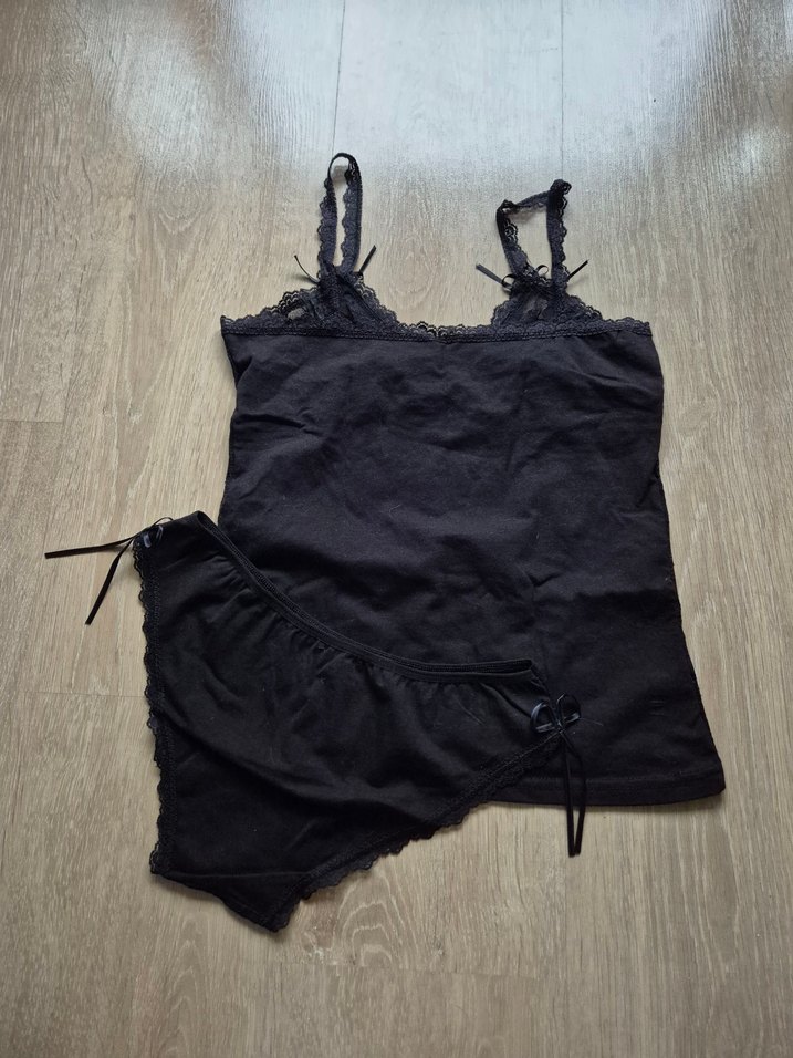 Siyah Gotik Midi Kadın İç Çamaşırı Takımı - Görsel 3