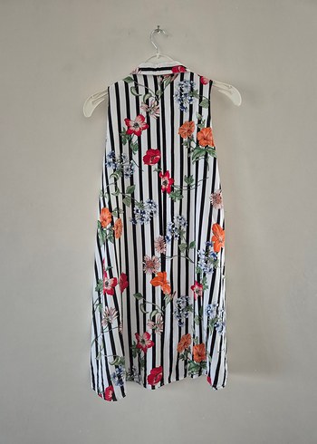 Çiçek Desenli Uzun Salaş Elbise - Görsel 3