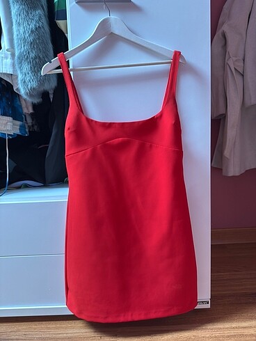 Zara kırmızı mini elbise