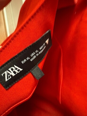 xl Beden kırmızı Renk Zara kırmızı mini elbise