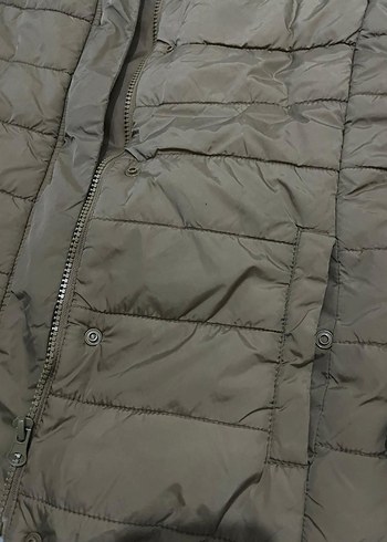 s Beden Bej Kapüşonlu Kadın Kışlık Mont