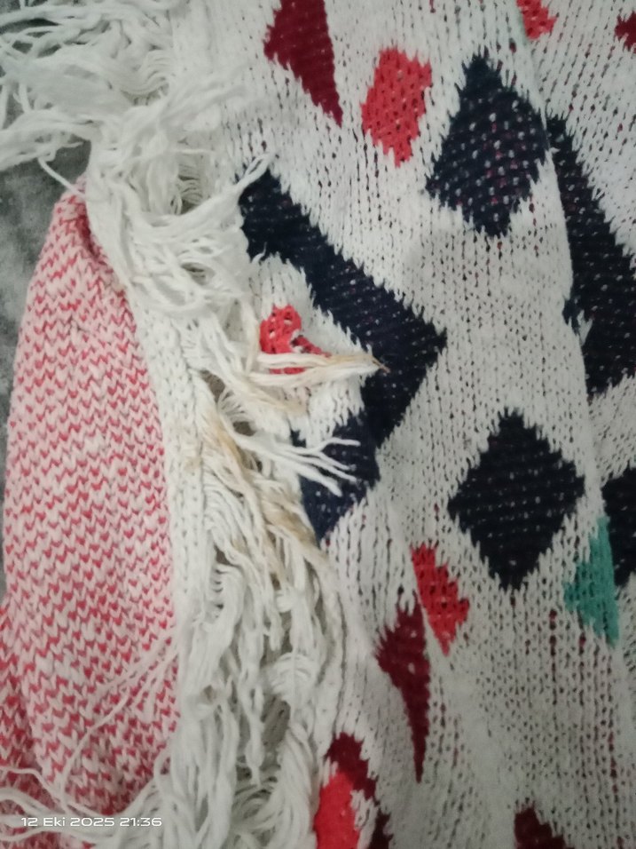 Nakışlı Kapüşonlu Kız Çocuk Panço - Görsel 4